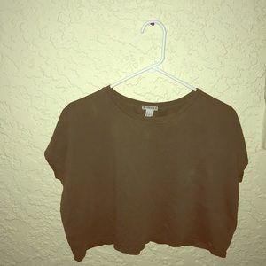 Green forever 21 crop top